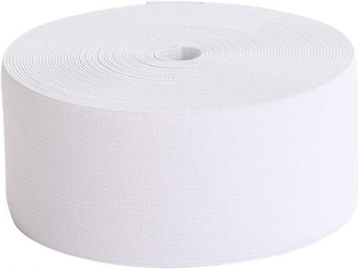 Lucknow Crafts Knitted White Elastic(5 m)
