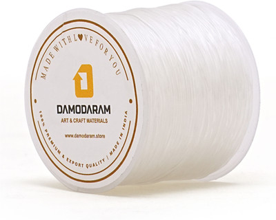DAMODARAM Elastic Thread and Cord Clear Elastic(100 m)