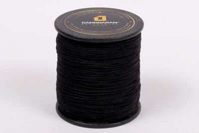 DAMODARAM Elastic Thread and Cord Black Elastic(100 m)