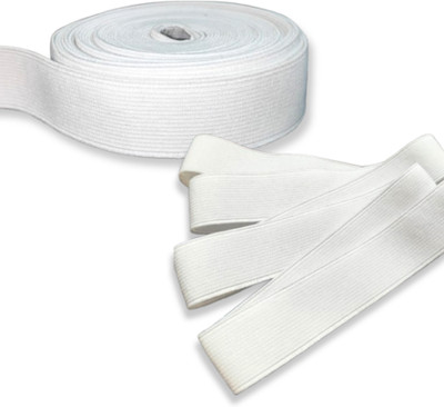 maverick straps Woven White Elastic(10 m)