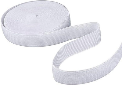 PADMAVATHI ENTERPRISES Woven White Elastic(10 m)
