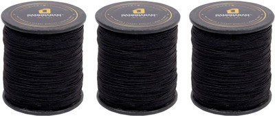 DAMODARAM Elastic Thread and Cord Black Elastic(300 m)