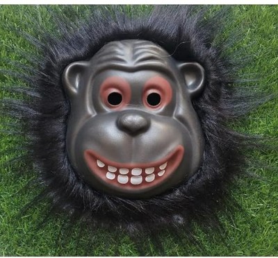 Brown Leaf Animal Monkey Head Mask costume party Accessories For Kids & Adults Party(2) Elders Halloween Costume(M)