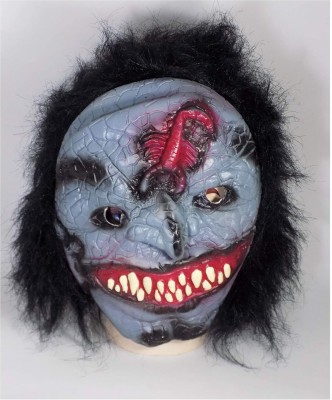 Brown Leaf Face mask Full Head Cover Halloween Horror Scary Prank Fun Veil naqaab Funny Elders Halloween Costume(M)