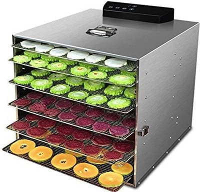 ECOTECH Stainless Steel Food Dehydrator with 6 Trays, 1 YEAR WARRANTY, 400Watt Electric Food Dehydrator