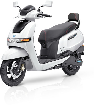 TVS iQube 3.1 kWh Booking for Ex-Showroom Price (With Charger, Pearl White)