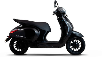 Chetak 3503 Electric Scooter by Bajaj Auto Booking for Ex-Showroom Price (with Portable Charger, Brooklyn Black)
