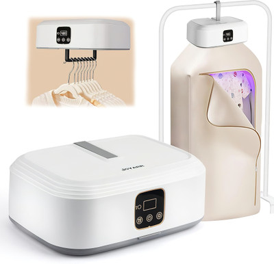 Pivdo Portable Mini Electric Cloth Drying Machine for Home Travel Wet Clothes Dryer Electric Cloth Dryer(White)