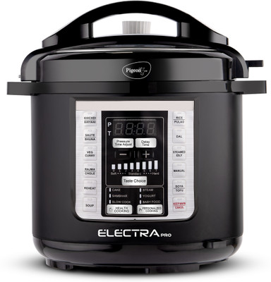 Pigeon ELECTRA PRO Electric Pressure Cooker(6 L, Black)