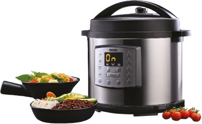 USHA ichef 6 Electric Rice Cooker with Steaming Feature(6 L, Black)