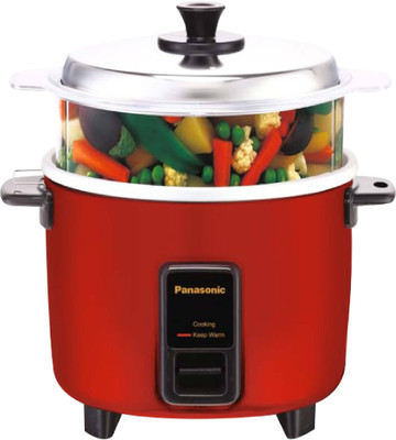 Panasonic SR-WA18H (FK) Electric Rice Cooker with Steaming Feature(1.8 L, Burgundy)