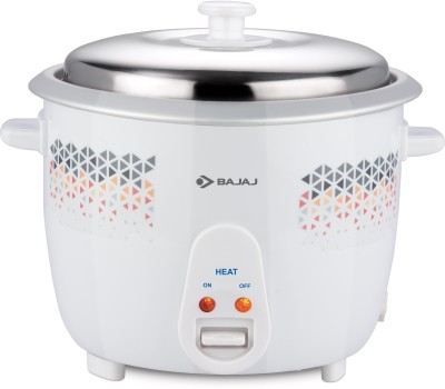 BAJAJ 680101 Electric Rice Cooker with Steaming Feature(1.8 L, White)
