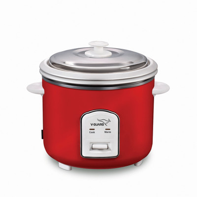 V-Guard VRC 1.8 2CB Electric Rice Cooker with Steaming Feature(1.8 L, Red)