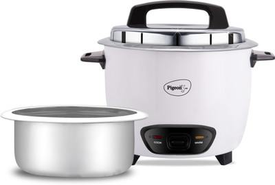 Pigeon JOY SINGLE POT AUTOMATIC MULTI COOKER WARMER Electric Rice Cooker with Steaming Feature(1 L, White)
