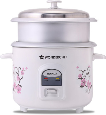 WONDERCHEF Regalia Double Bowl Electric Rice Cooker(1.8 L, White)