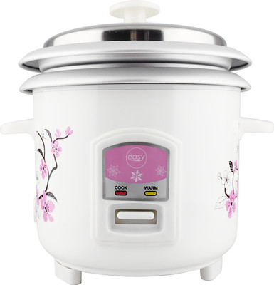 Easy RC 0.6 Liter Small Electric Rice Cooker with Steaming Feature(0.6 L, White)