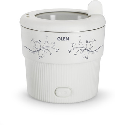 Glen Multi Electric Cooker for Rice, Noodles/Pasta, Vegetables & Soup 500W Food Steamer(0.8 L, White)