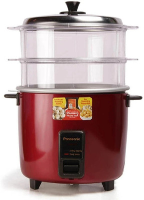 Panasonic SR-WA22H (SS) Food Steamer, Rice Cooker(2.2 L, Red)