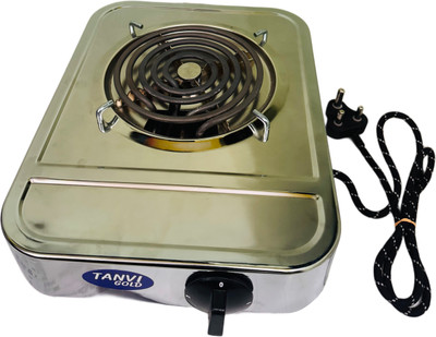 tanvi gold Banglore Crome 2000W Cooktop | Heavy Coil | 3 Level Heat | Stainless Finish Electric Cooking Heater(1 Burner)