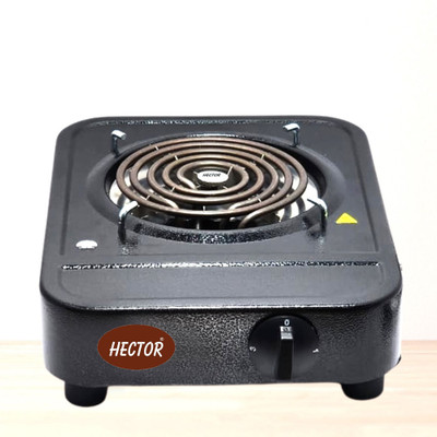 Hector Super Electric Coil Hot Plate Stove (Single Burner, Silver) Electric Cooking Heater(1 Burner)