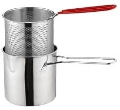 KWICK MART Small Deep Frying Pot with Basket 1200ml Stainless Steel Fryer Pot 1.2 L Electric Deep Fryer