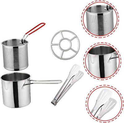 DHYANI ART Steel Deep Frying Pot with Strainer Basket 1.2 L Electric Deep Fryer
