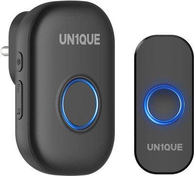 UN1QUE Wireless Door Bell for Home/Office with 32 Chimes, 4 Level Volume, LED Light Wireless Door Chime(32 Tunes)