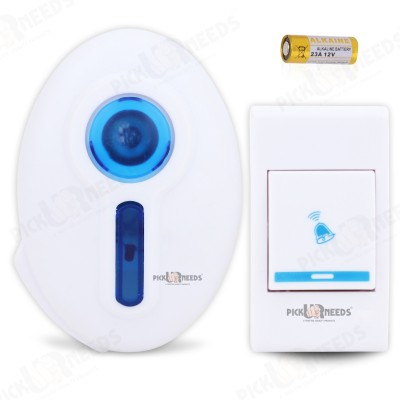 Pick Ur Needs Oval Shape Wireless Cordless Calling Remote Door Bell For Home Shop Office Wireless Door Chime(32 Tunes)