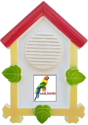 VOLtORb - SWEET HOME Parrot Door Bell - Single Parrot Tune - Multi Color - Special House Shape - Glossy Finish - 1 Piece Wired Door Chime(1 Tune)