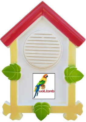 VOLtORb - SWEET HOME Parrot Door Bell - Single Parrot Tune - Multi Color - Special House Shape - Glossy Finish - 1 Piece Wired Door Chime(1 Tune)
