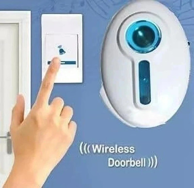 Justakeit Wireless Doorbell Kit Chime LED Flash Cordless Wireless Calling Remote Door Bell Wireless Door Chime(1 Tune)