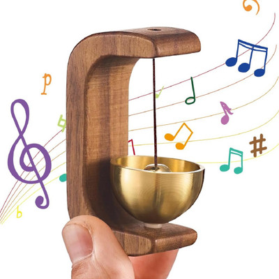 JUXEY Wooden Brass Bell Magnetic Doorbell Doorbel Wireless Door Chime(1 Tune)