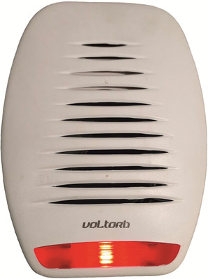 VOLtORb - Sparkal Model - 8x1 Original Bird Sound Musical Door Bell with L.E.D Indicator - Matt Finish - White Color - Plastic - 1 Piece Wired Door Chime(8 Tunes)