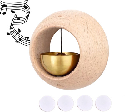 Verilux Wooden Door Chime Beech Door Bell Decorative Magnetic Bell for Home Shop Store Wireless Door Chime(1 Tune)
