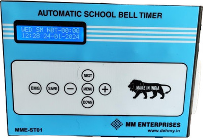 MME NEW AUTOMATIC SCHOOL BELL TIMER SYSTEM FOR SCHOOLS, COLLEGES, OFFICES ETC. Wired Door Chime(1 Tune)
