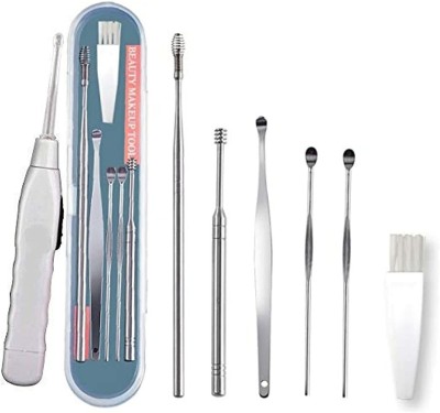Kinematic Enterprise Ear Wax Cleaner Ear Cleaning Tools kit Stick Set Spring Curette Earwax Remover(7 ml, Set of 7)