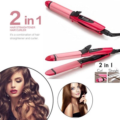 Azania Hair straightener 2 in 1 Straightener and Curler Hair Straightener Electric Hair Curler(Barrel Diameter: 5 cm)