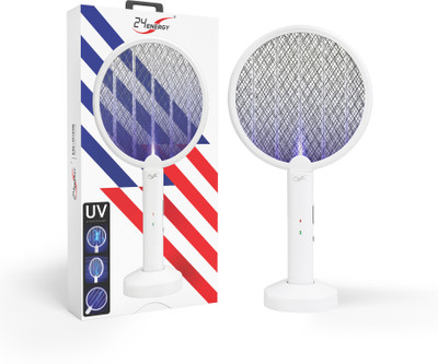 24 ENERGY 3 in 1 UV Light C type Charging Mosquito Racquet with Stand - Car / Home Use Electric Insect Killer Indoor, Outdoor(Bat)