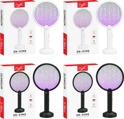 24 ENERGY 2 in 1 UV-Light C-type Rechargeable Combo Mosquito racket Base Stand [Pack of 4] Electric Insect Killer Indoor, Outdoor(Bat)