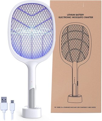 Kwisy Mosquito Racket with UV Light Lamp Five Nights Mosquito Killer Electric Insect Killer Indoor(Bat)