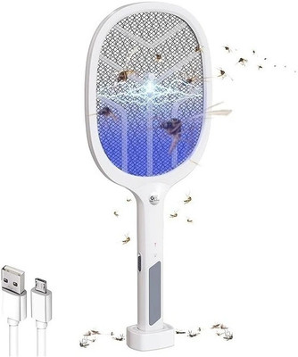 Wollz Kanopi Rechargeable Mosquito Racket with Night Lamp with UV light for protection Electric Insect Killer Indoor, Outdoor(Fly Swatter)