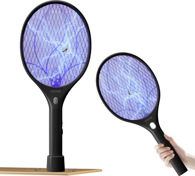 Costar Rechargeable Mosquito Bat with UV Light Lamp, 3-in-1 Fly Swatter Electric Insect Killer Indoor, Outdoor(Bat)