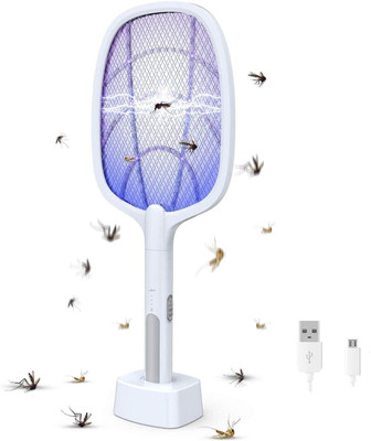 M G Enterprises Mosquito Racket with UV Light Lamp Five Nights Mosquito Killer 1200mAh Li-ion Electric Insect Killer Indoor(Fly Swatter)