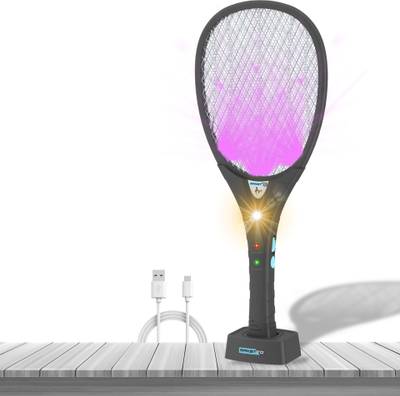 Raketto Mosquito Racket Bat with Torch and Removable Battery ,1 Year Warranty Electric Insect Killer Indoor