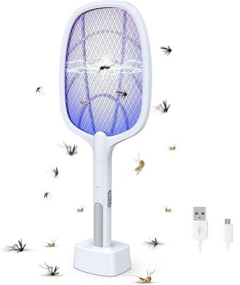 Aktnil Mosquito Bat with UV Light Lamp Mosquito Killer Autokill 2-in-1 Mosquito Racket Electric Insect Killer Indoor(Bat)