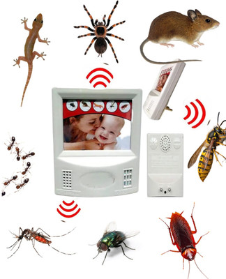 Uliteq Ultrasonic Insects Pest Control Effective on Mice,Bugs,Lizards,Spider,Snake Electric Insect Killer Indoor(Fly Swatter)