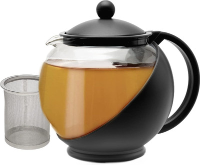 VIRCO Primula Half Moon Teapot with Removable Infuser, Glass Tea Maker PACK 1 Electric Kettle(0.75 L, Multicolor)