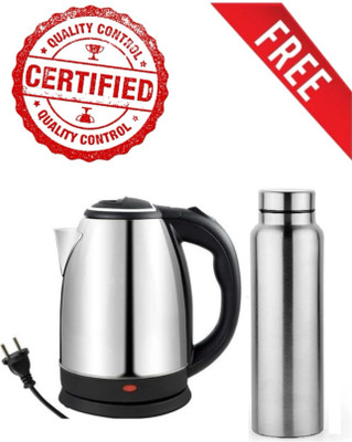 Sedoka Electric Kettle 1.8 L & 1 Steel Water Bottle Combo PACK Electric Kettle Electric Kettle(2 L, Silver)