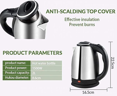 Naridream ZYN Electric Kettle (1.8 L, Silver) Tea Coffee Maker Water Boiler, Electric Kettle(1.8 L, Silver)