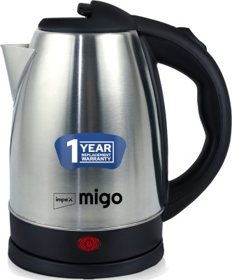 IMPEX Electric kettle 1.8L Stainless Steel Inferno Electric Kettle(1.8 L, Black and steel finish)